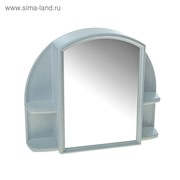 Шкафчик для ванной комнаты c зеркалом «Орион», цвет белый мрамор фото