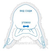 Шапка ушанка женская, Бежевая-блестящая плащёвка, мех Кролик белый