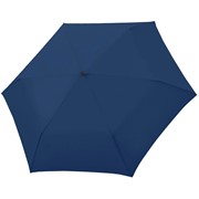 Зонт складной Carbonsteel Slim, темно-синий фотография