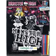 Раскраска с бархатом + 5 фломастеров Monster High MH14-156K 25781 фото