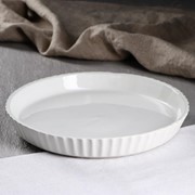 Форма для выпечки «Круг», белая, 26 см, керамика фото