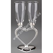 Свадебные бокалы в форме сердца (31168) фото