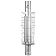 Дымоход-конвектор Ферингер с сеткой для камней и шибером ф115, 1 м (серый) фото
