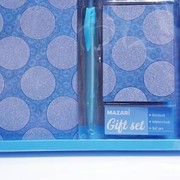 Подарочный набор блокнот с ручкой голубой фотография