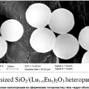 Монодисперсные нанопорошки из сферических гетерочастиц типа ядро SiO2/оболочка из нанокристаллов полупроводников PbS, ZnO фото