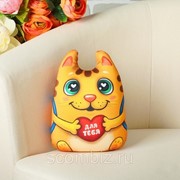 Мягкая игрушка-антистресс - Котик с сердечком фото