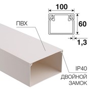 Кабель-канал 100х60 L2000 бел. Rexant 28-0060-2 фото
