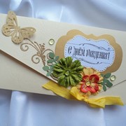 Печать поздравительных наборов, конверт и открытка фото