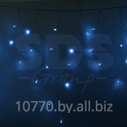 Гирлянда Айсикл (бахрома) светодиодный, 4,8 х 0,6 м, прозрачный провод, 220В, диоды синие, NEON-NIGHT фотография