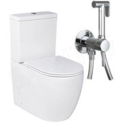 Напольный унитаз Roxen Antares Tornado 600185-01 со смесителем Roxen Santi 500940-CH фото