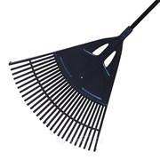 Грабли веерные пластинчатые 650х600мм (27 зуб.) полипропилен., ал.чер.1,2м “PROTEX Умелец“ (черный) фото