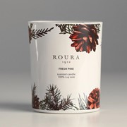 Натуральная ароматическая свеча в стакане "Сосна", 8,5х7 см, 140 гр, воск