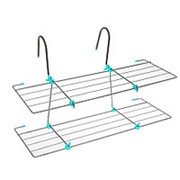 Сушилка для белья на радиатор, 2-х ярусная 65х34х36 см фотография