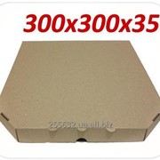 Коробка для пиццы 300х300х35 мм (цвет коричневый) фото