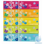 Бумажные двухслойные гигиенические салфетки Kami Shodji ELLEMOI Piko 160шт (спайка 5 пачек) 4971633002562