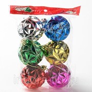 Новогоднее украшение на елку пластм, 6см, уп 6шт, 20L6611 (шт.) фото