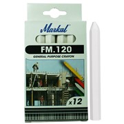 Мелок Markal FM.120 Industrial Crayon, восковой, от -20°С до +50°С, 120 x 11 мм Белый