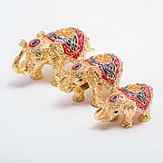Набор сувениров-шкатулок Три индийских Слоника