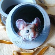 Мини-шкатулка “Мышонок в норке“ фото