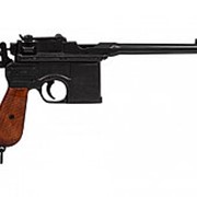 Макет пистолета Маузер, деревянная рукоятка фото