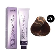 Крем-краска для волос OLLIN Performance 7/31 русый золотисто-пепельный, 60 мл