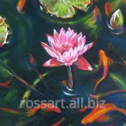 Картина на холсте Цветы Solitary_lotus фото