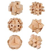 3D деревянная игрушка-головоломка Kong Ming Замок, маленький размер, бамбуковая головоломка, обучающая фото