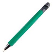 N5 soft, ручка шариковая, зеленый/черный, пластик,soft-touch, подставка для смартфона фотография