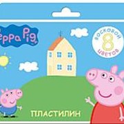 Росмэн 29575 Пластилин восковой 8цв. Свинка Пеппа, тм Peppa Pig фото
