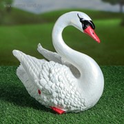 Садовая фигура “Лебедь“, белая, 24 см фотография