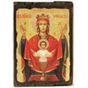 Икона Неупиваемая чаша Божья матерь, под старину 19х27 фотография