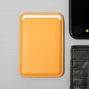 Кожаный чехол-бумажник LuazON, поддержка MagSafe для iPhone 12/13/Pro/mini/Pro Max,оранжевый фото