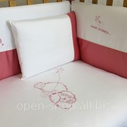 Детский постельный комплект Veres “Sweet Dreams bordo“ 6 единиц фото