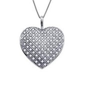 Кулон стильный сердце с бриллиантами SI1/G 0.65Сt фото