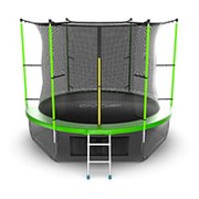 Батут с внутренней сеткой и лестницей EVO JUMP Internal 10ft (Green) + Lower net. фото