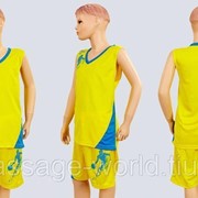 Форма баскетбольная подростковая Pace (PL, р-р S, M, L,115,120, рост 125-165, желто-голубой) фотография