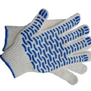 Перчатки трикотажные с ПВХ Люкс-Волна (5-ти нитка) фотография