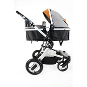 Коляска 3 в 1 трансформер с автокреслом Baby faith 810 (MOON LIGHT GREY) фото