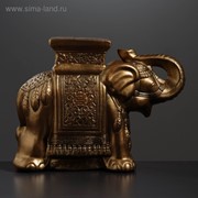 Фигура - подставка “Слон“ бронза 21х54х43см фото