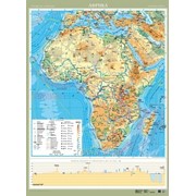 Африка. Фізична карта, м-б 1:8 000 000 (ламинированная, на планках) фотография