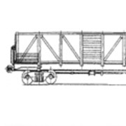 Грузоперевозки железнодорожные, четырёхосный вагон для среднетоннажных контейнеров на базе полувагона, модель 13-Н001