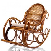 Кресло-качалка Novo с подушкой коньяк фотография
