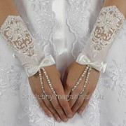Перчатки свадебные №109, айвори (короткие)