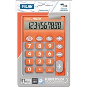 Калькулятор Milan настольный, 10 разрядный, TOUCH DUO Rubber Touch, оранжевый