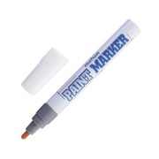 Маркер-краска лаковый (paint marker) MUNHWA, 4 мм, СЕРЕБРЯНЫЙ, нитро-основа, алюминиевый корпус, PM-06 фотография