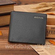 Мужской стильный кошелёк Bovis 158-1 тёмно-серый фото