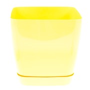 Горшок пластиковый “Тоскана Квадрат“ 15 желтый 0732-011 фотография