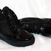 Сникерсы ботинки женские черные фото