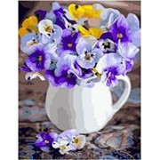 Картина по номерам GX 37866 Анютины глазки в кувшине 40*50 фото