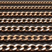 24к Пустотелая золотая цепь Панцирная 5,6,8,10,12мм с алмазной обработкой. фото